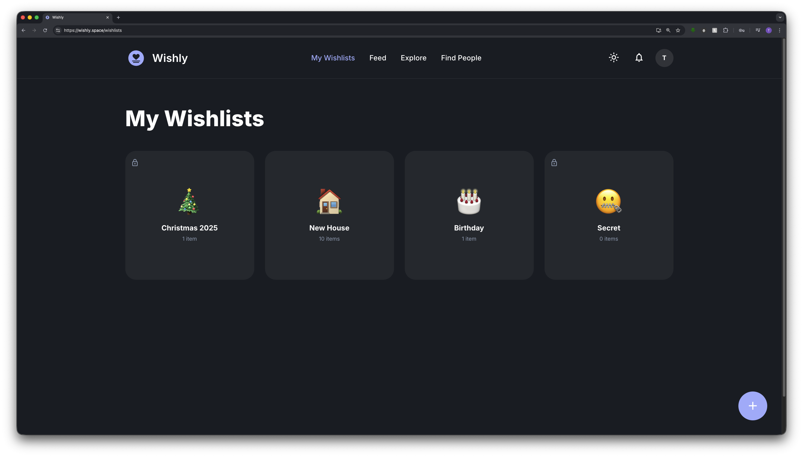 Wishly - Social Wishlist Platform screenshot