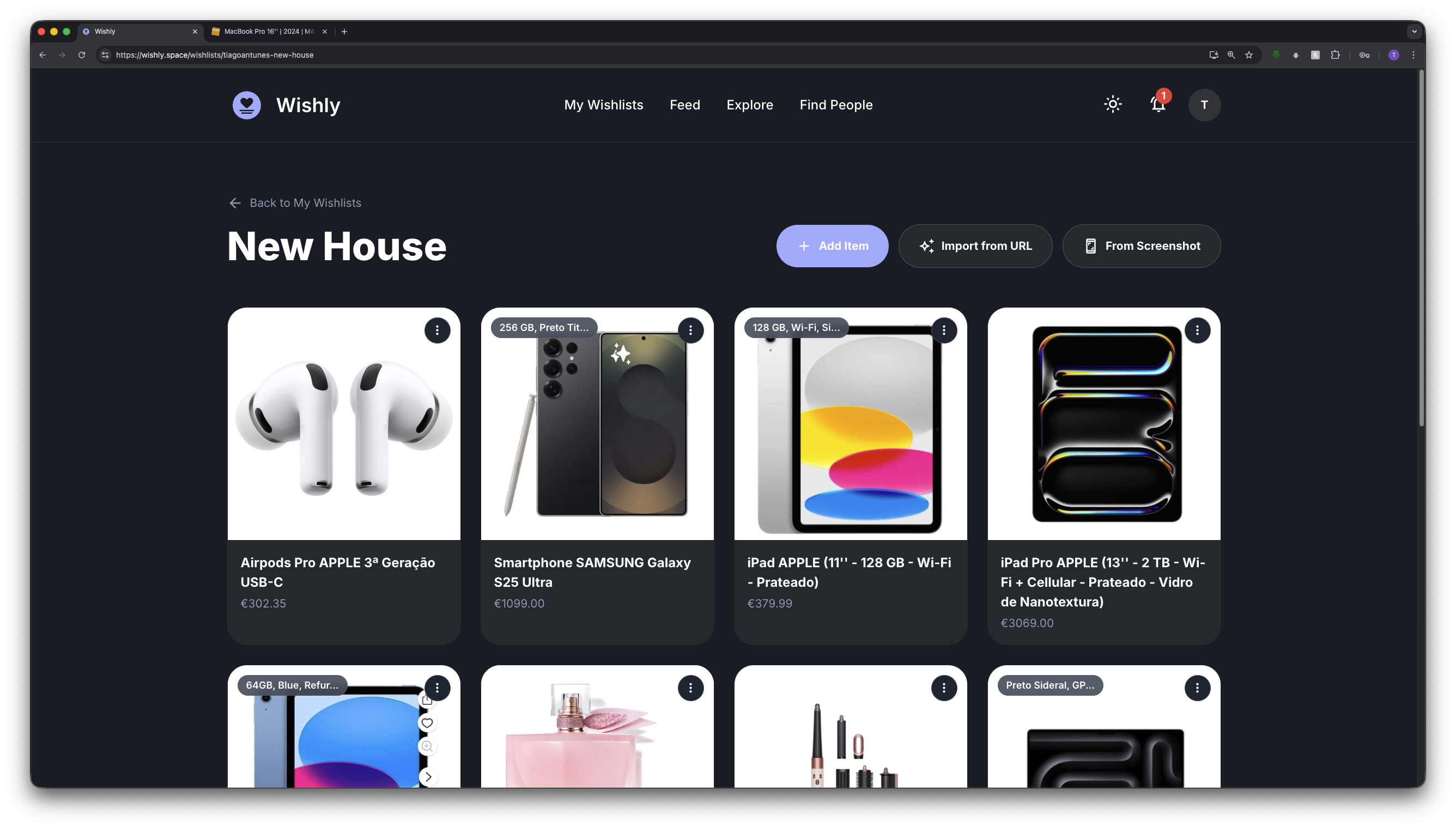 Wishly - Social Wishlist Platform screenshot