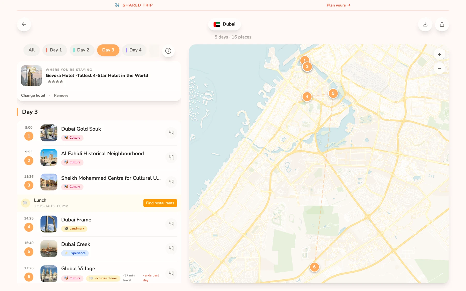 Tripr — day scheduler